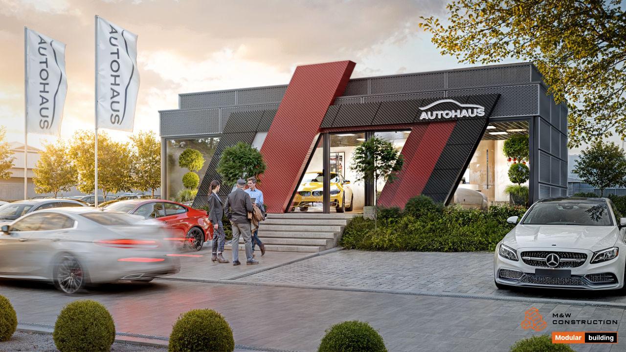 Dein neues Autohaus – die modulare Autoverkaufsgarage